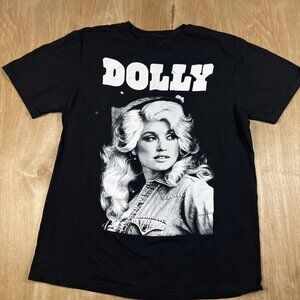 Dolly Parton Unisex Black Short Sleeve Crew Neck T-Shirt Size Medium